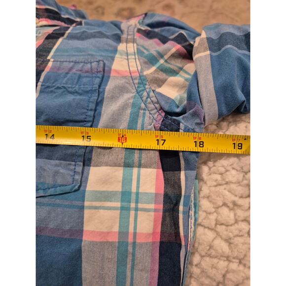 Abercrombie & Fitch Men's Collared Plaid Button Down Muscle Shirt XL Multicolor - Picture 5 of 5